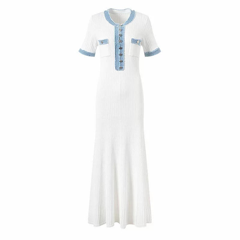Elena | Summer Dress White & Blue™