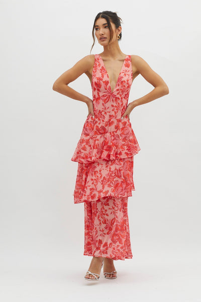Lisa | Summer Dress Red Bloom™